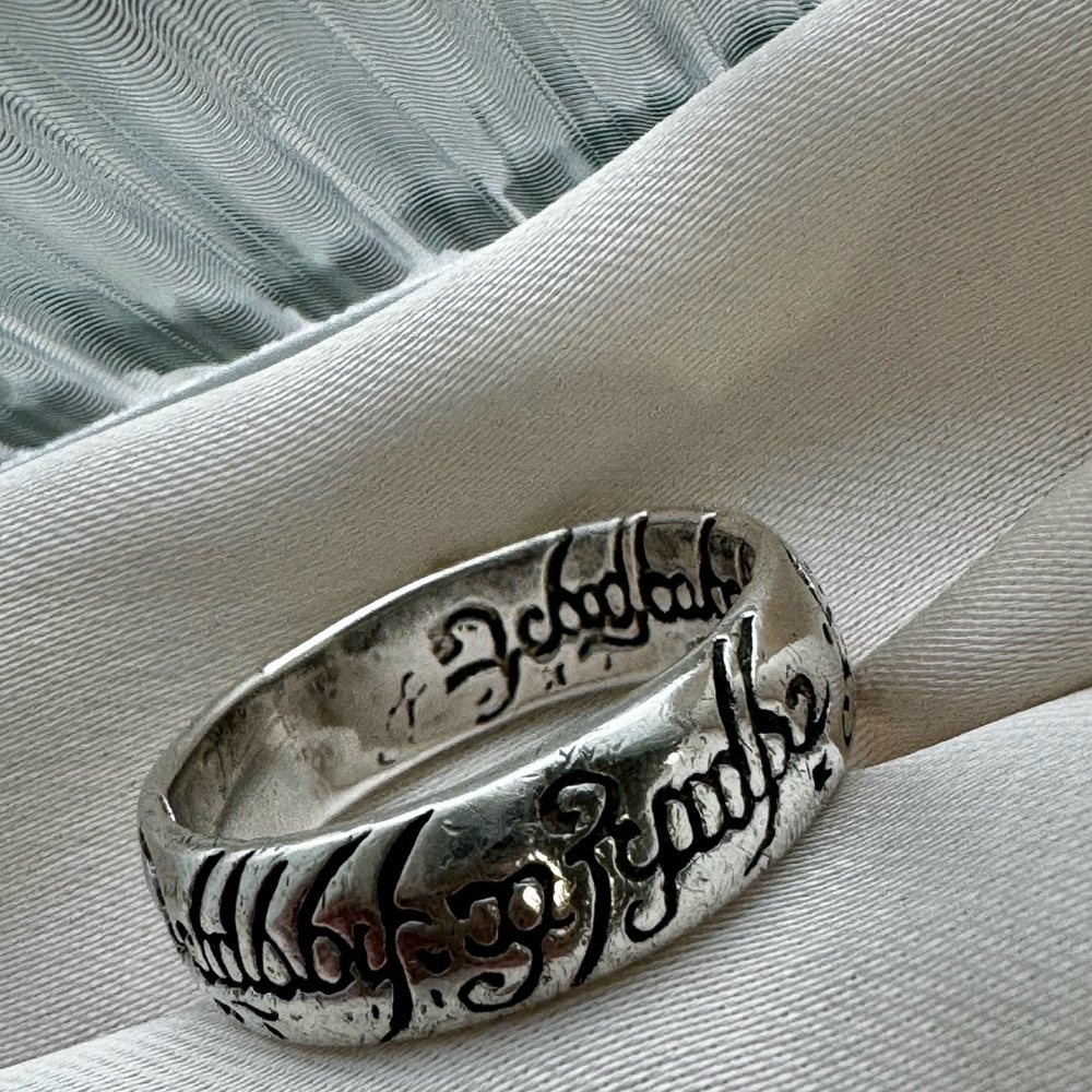 Silver Engraved Ring 8.5 inscribed
Sterling